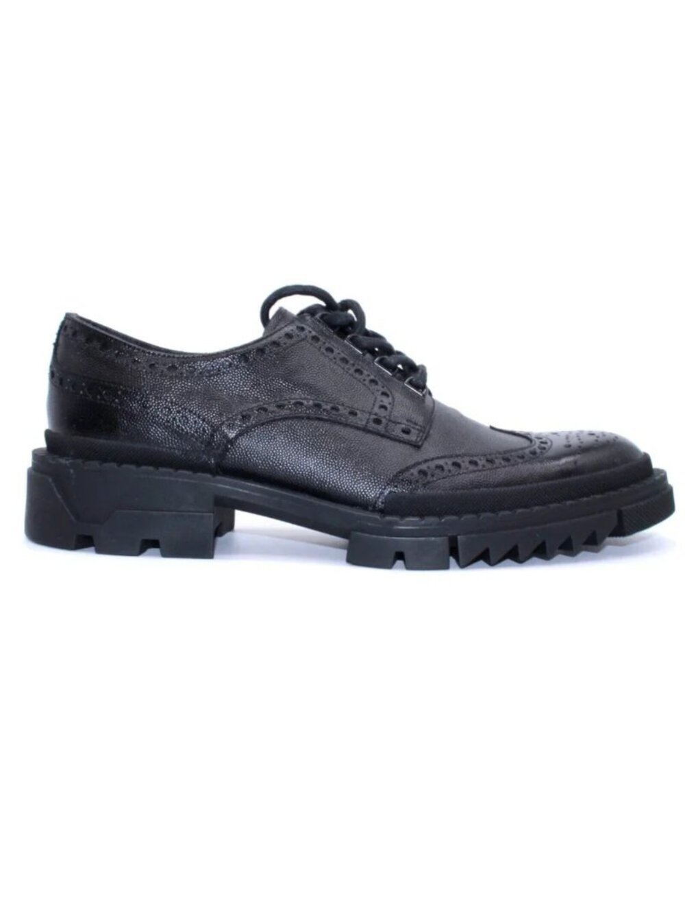 Versace Derby Oxford Loafers Black Leather $825 Men's Size 42.5 EU / US 9.5